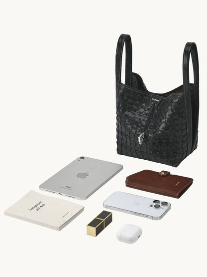 Lattice Bucket Bag