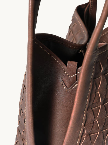 Lattice Bucket Bag